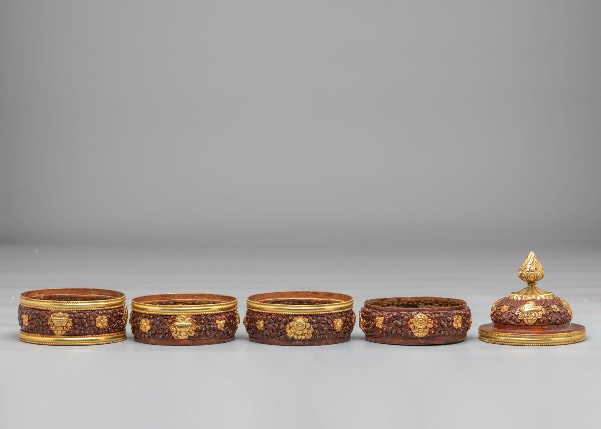 Buddhist Ritual Rice Pot | Sacred Offering Vessel for Meditation and Ceremonies
