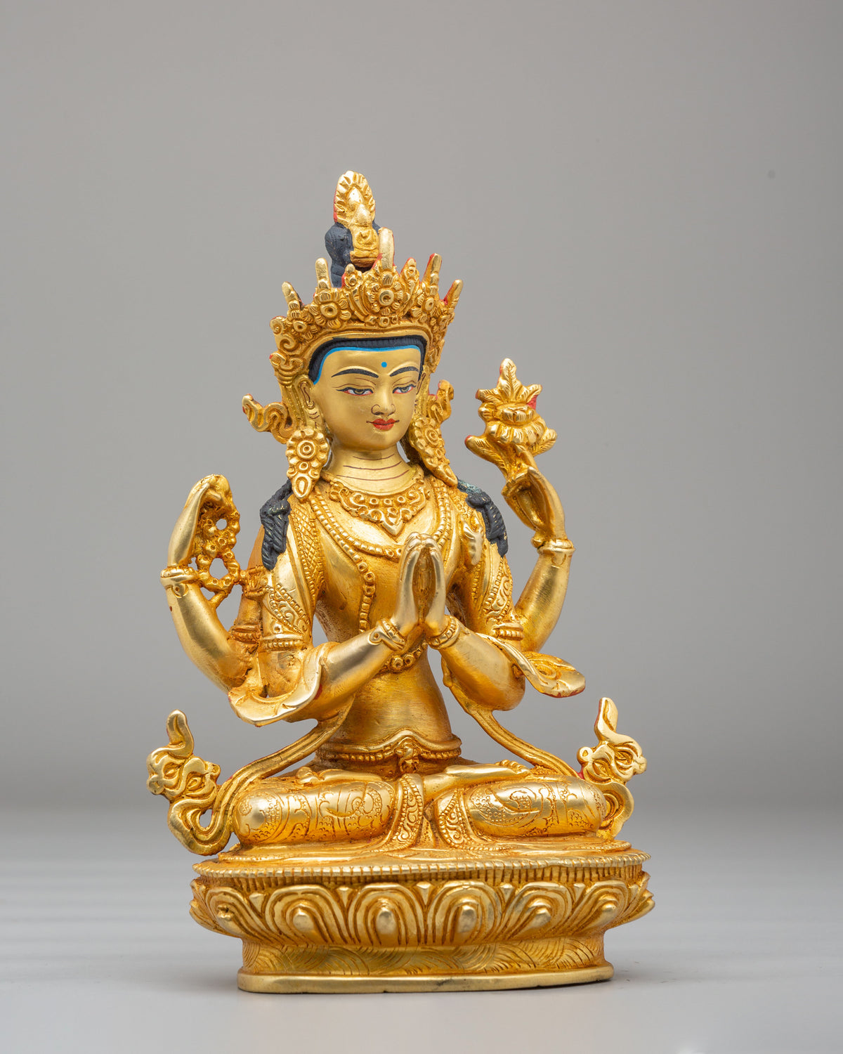 Sacred Avalokiteshvara Buddhist Statue | Himalayan Artwork for Spiritual Practice