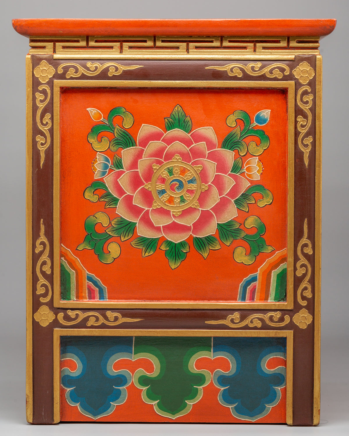 Traditional Tibetan Cabinet | Handcrafted Pine Wood Furniture