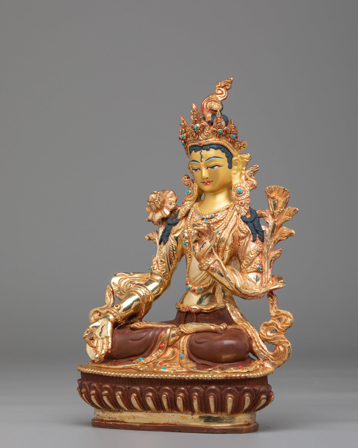 Buddhist Altar White Tara Sculpture | The Goddess of Compassion