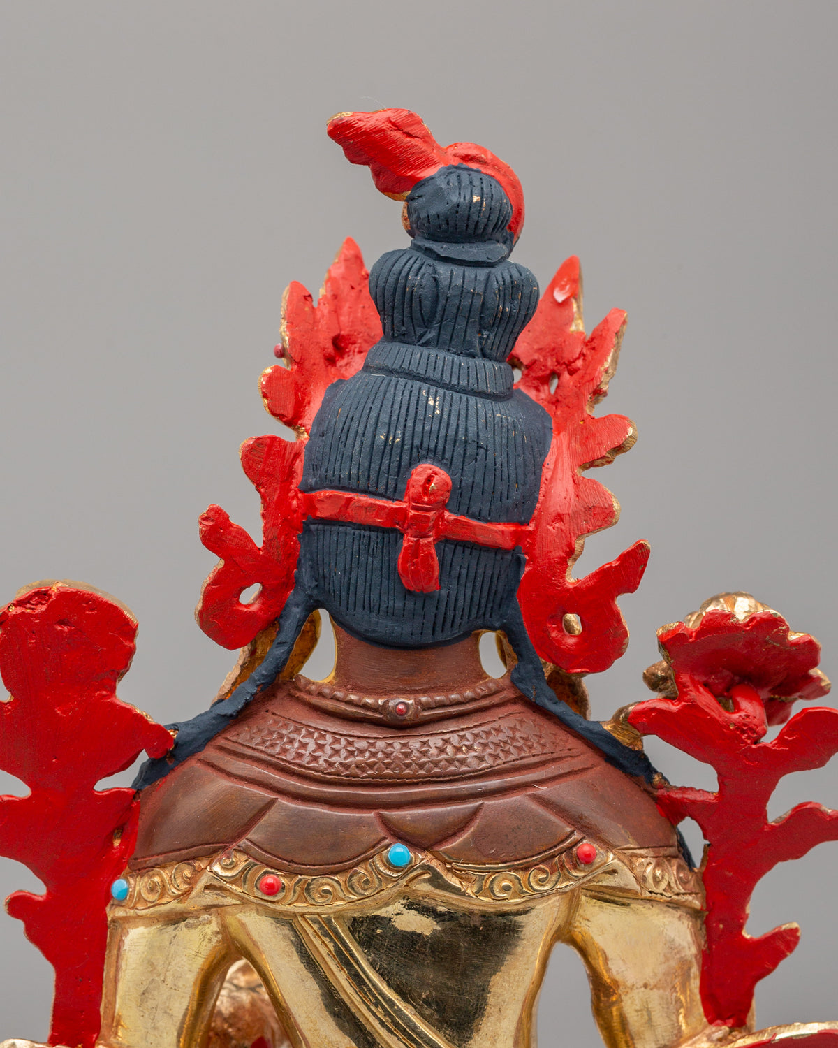 Handmade Altar Green Tara Statue | Gold Plated Buddhist Sculpture