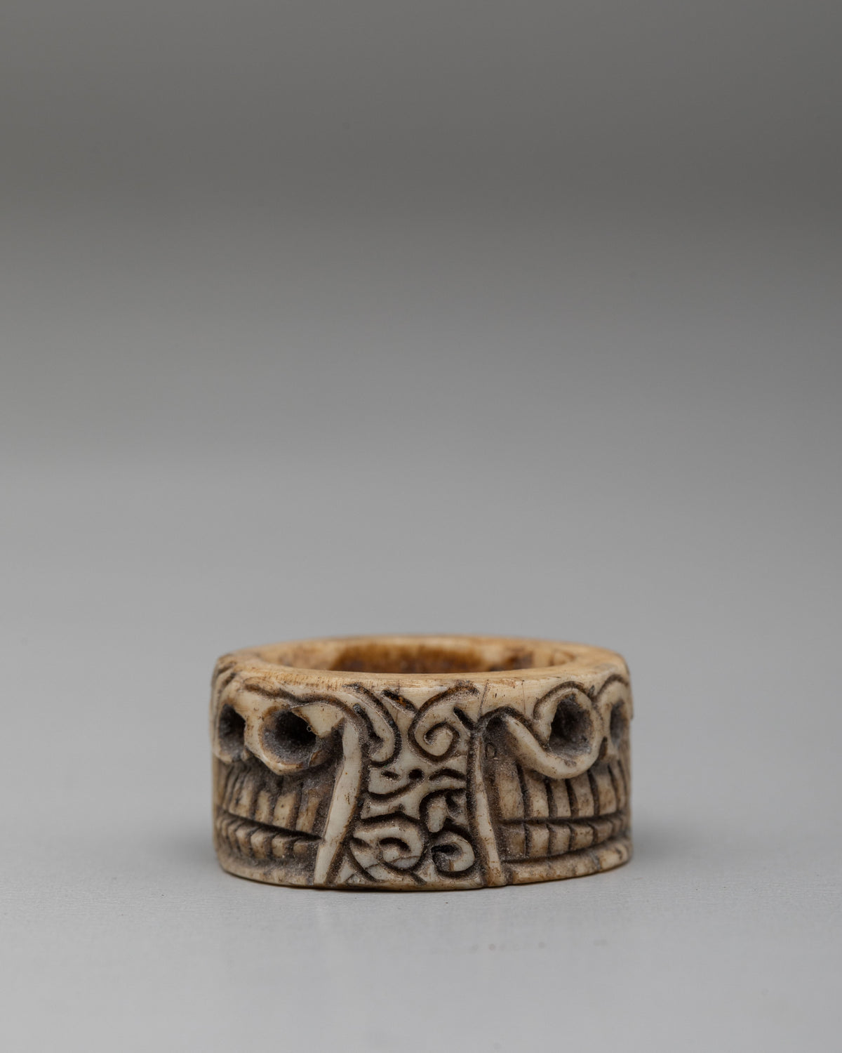 Handcrafted Tibetan Skull Ring | Spiritual Protection Jewelry