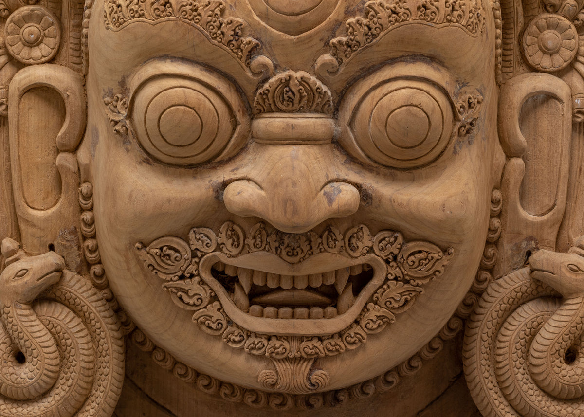 Wooden Bhairava Wall Hanging | Exclusive Hand-Carved Sacred Artwork
