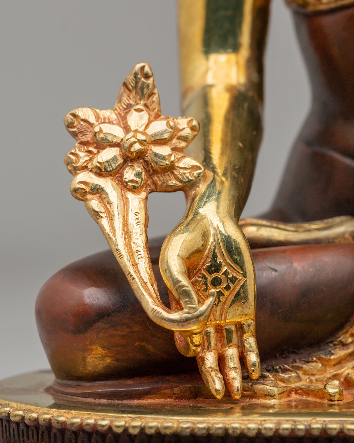 Sacred Medicine Buddha Sculpture | Gold Plated Buddhist Statue