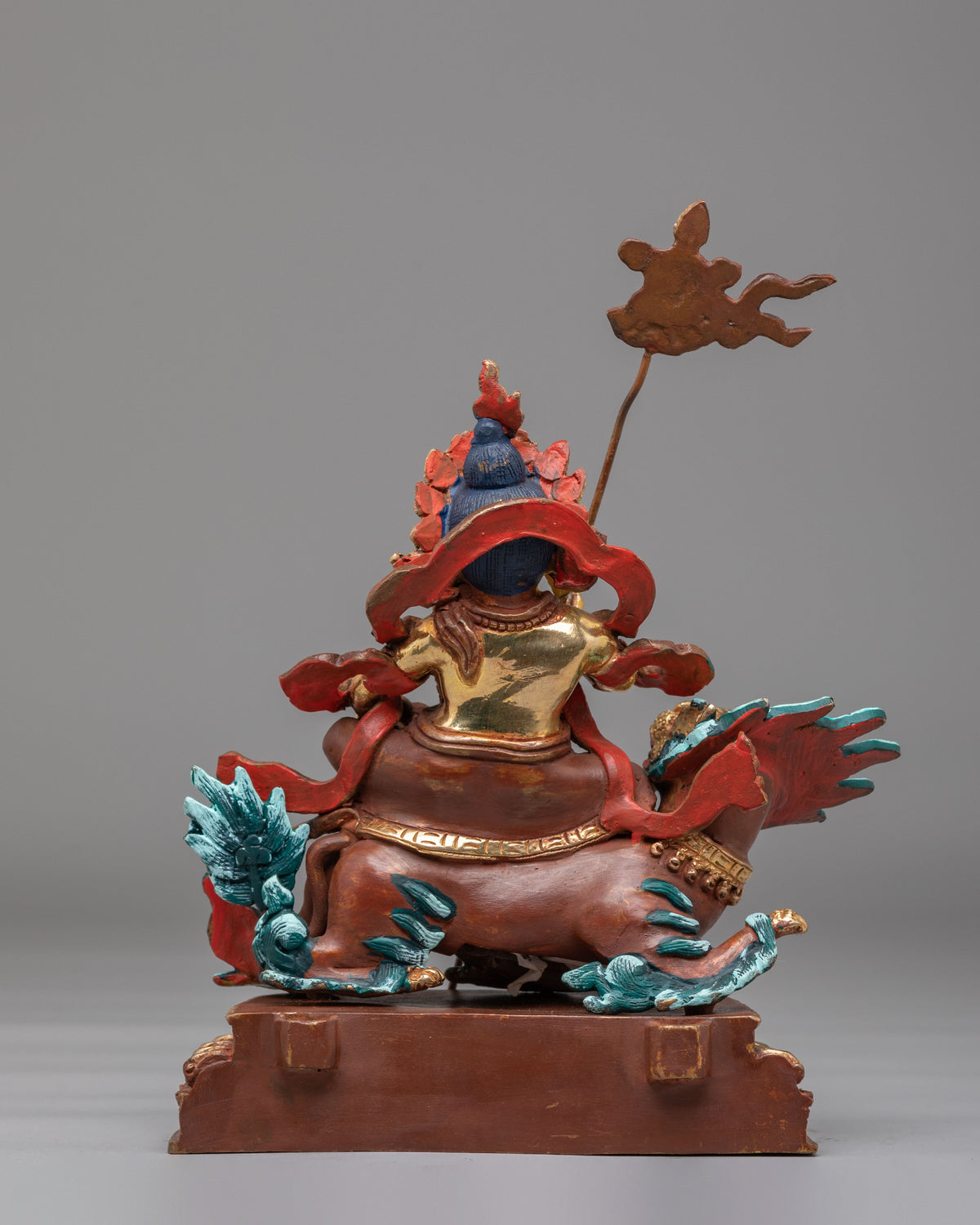 Namtoshe Buddhist Wealth Deity Statue | 24K Gold Plated Tibetan Guardian Sculpture