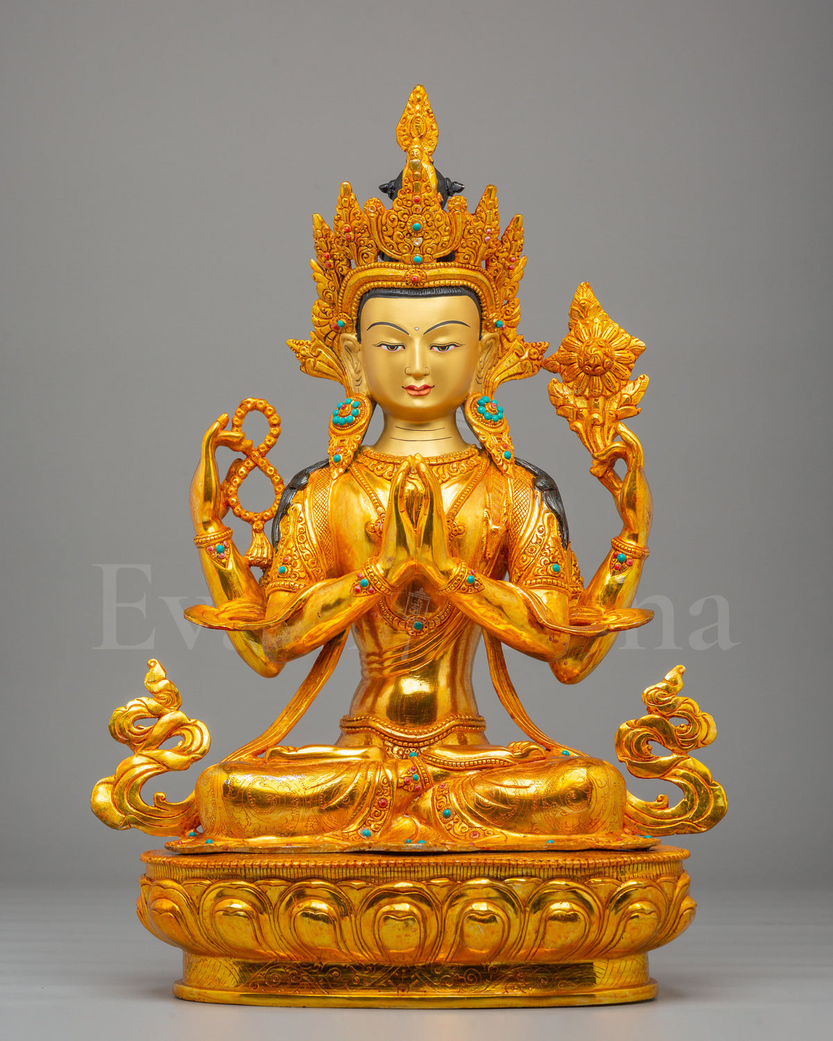 Sacred Himalayan Chenrezig Altar Statue