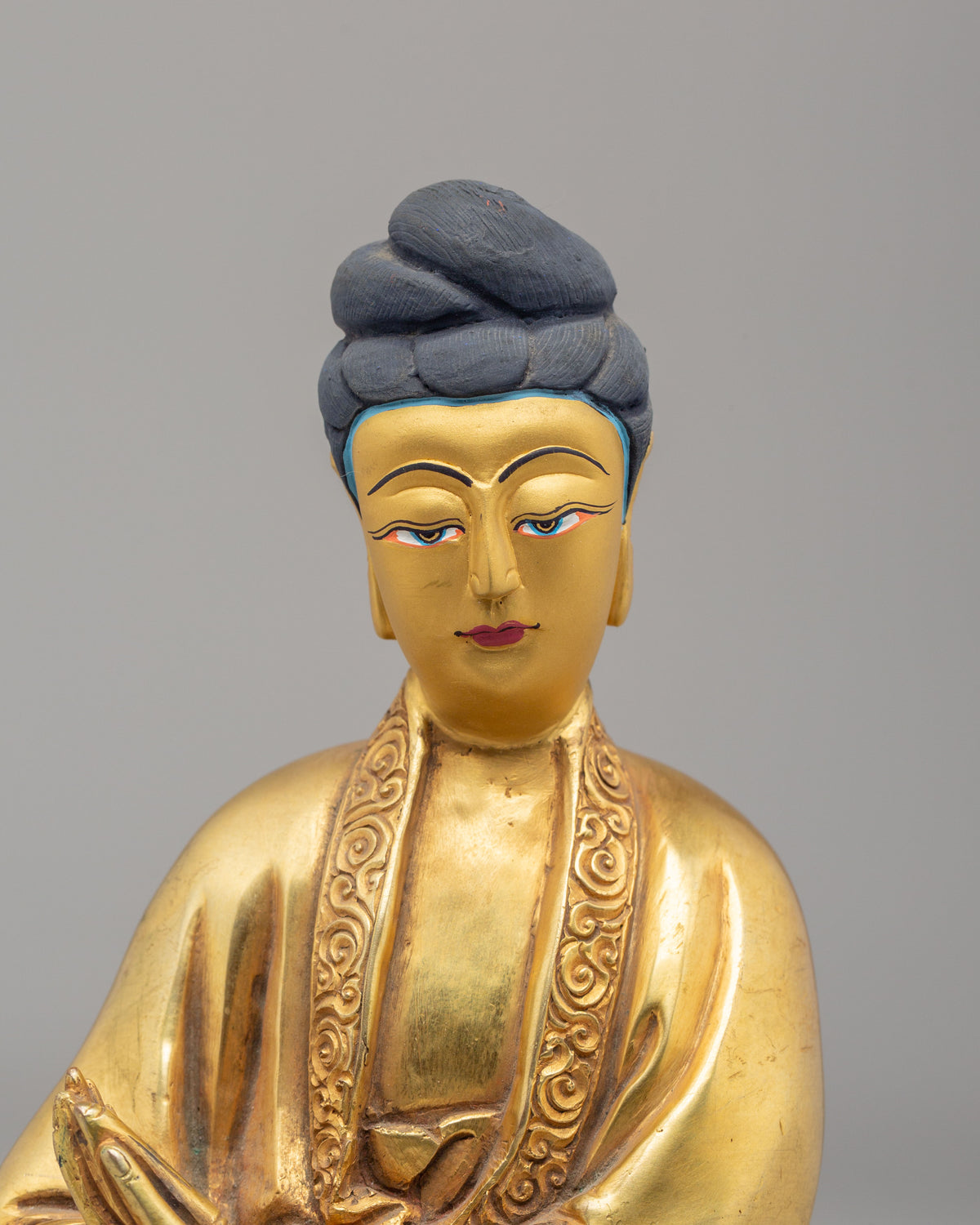 Buddhist Shrine Guanyin Sculpture | Gold Plated Buddhist Artwork