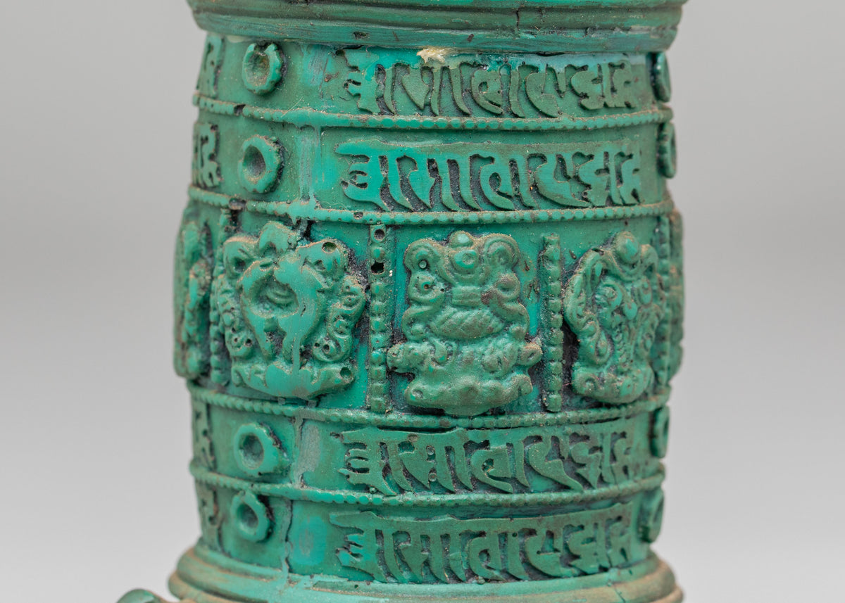 Dharma Mani Prayer Wheel | Traditional Tibetan Buddhist Artwork
