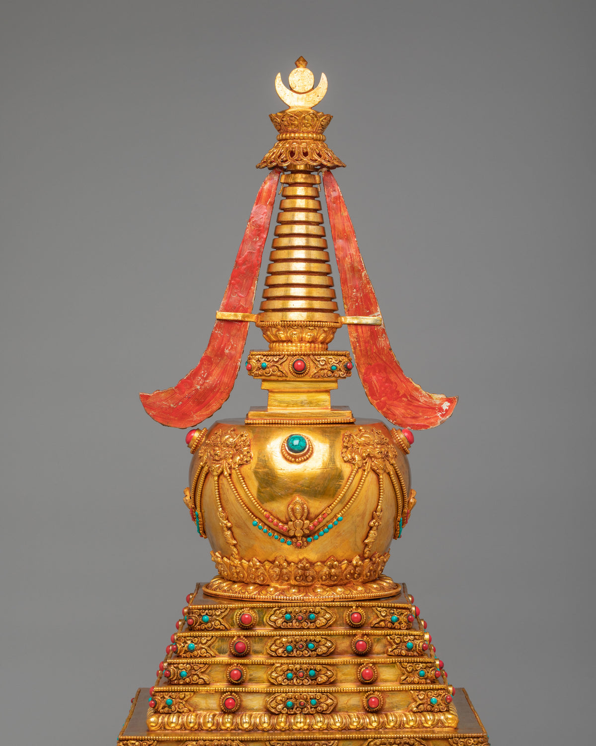 Traditional Buddhist Enlightenment Stupa | Handmade Sacred Buddhist Artwork