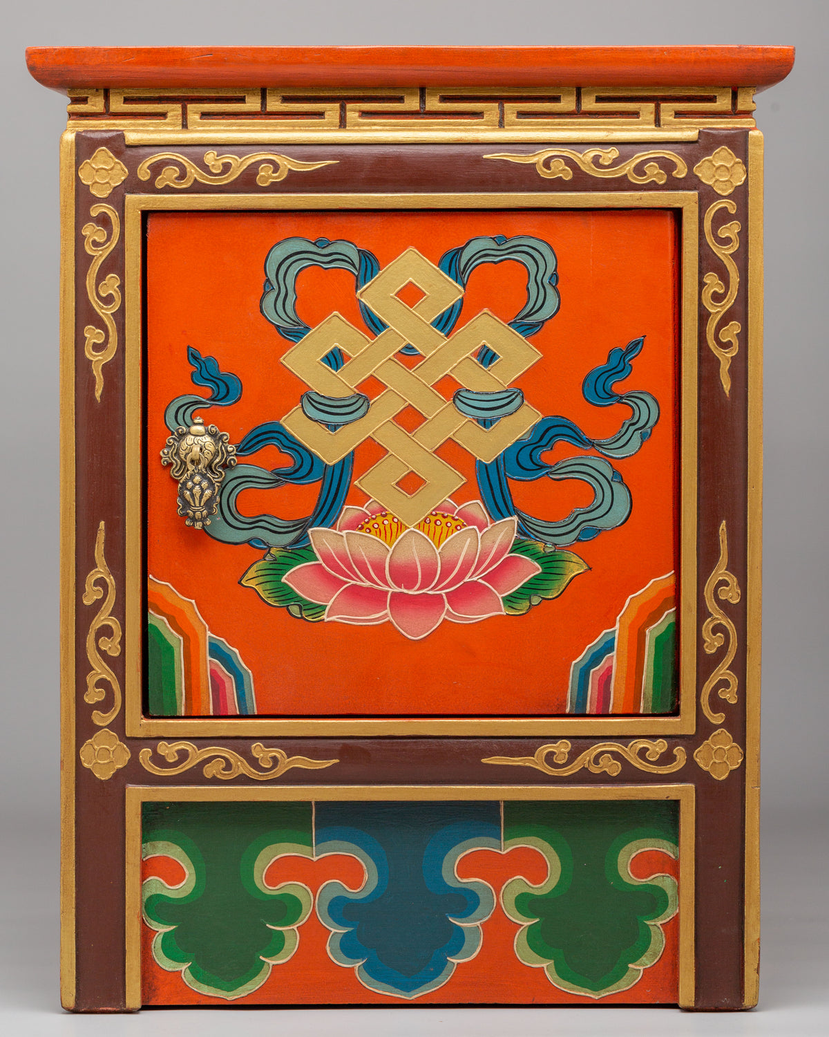 Traditional Tibetan Cabinet | Handcrafted Pine Wood Furniture