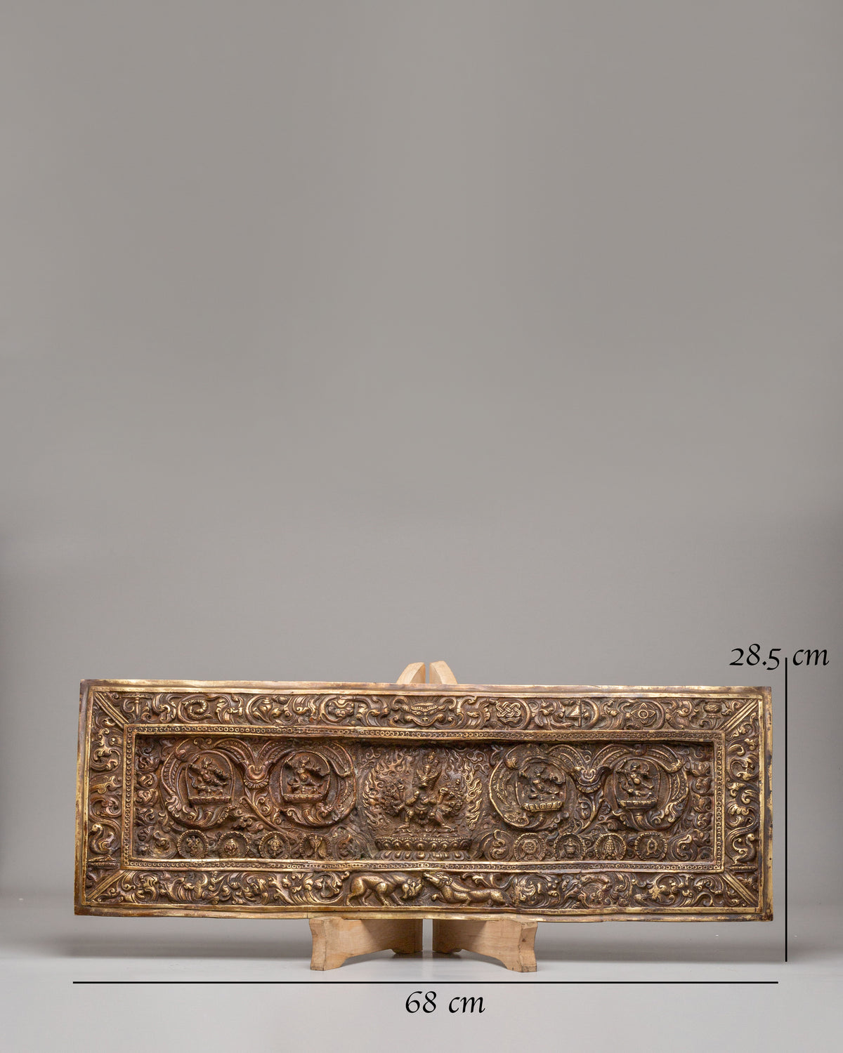 Handcrafted Deity Display with Stand | Sacred Himalayan Artwork