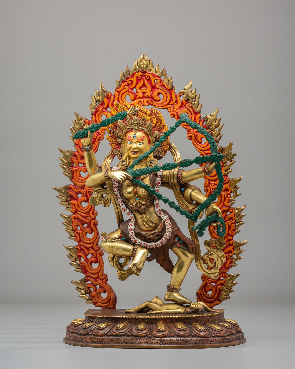 Himalayan Kurukulla Buddhist Sculpture | Tibetan Goddess of Attraction