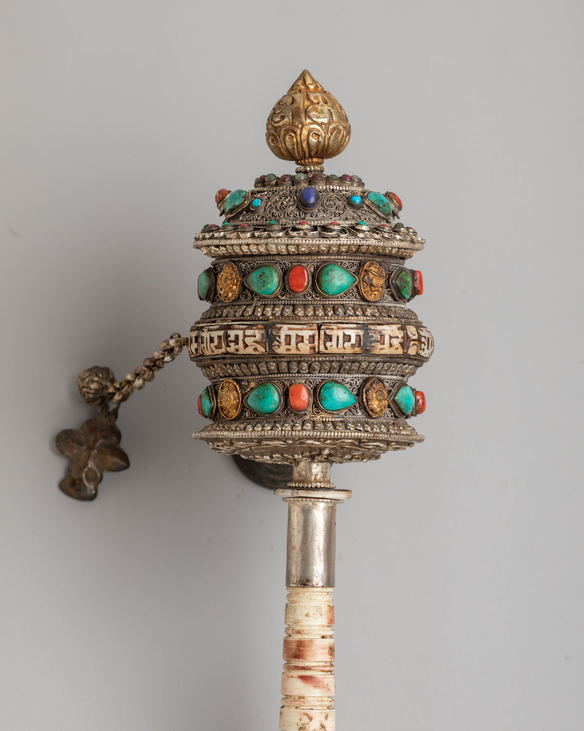 Sacred Tibetan Prayer Wheel Decor |  Symbol of Compassion and Protection
