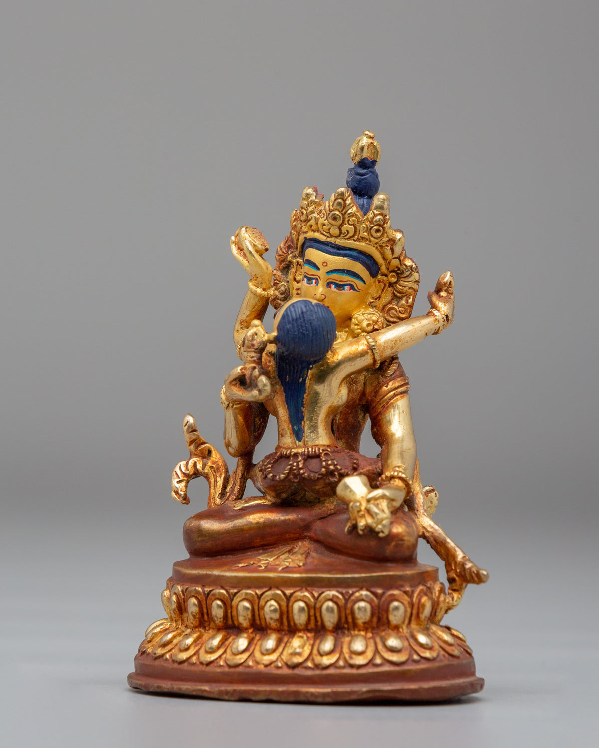 Vajrasattva Yab Yum Sculpture | Gold Gilded Copper