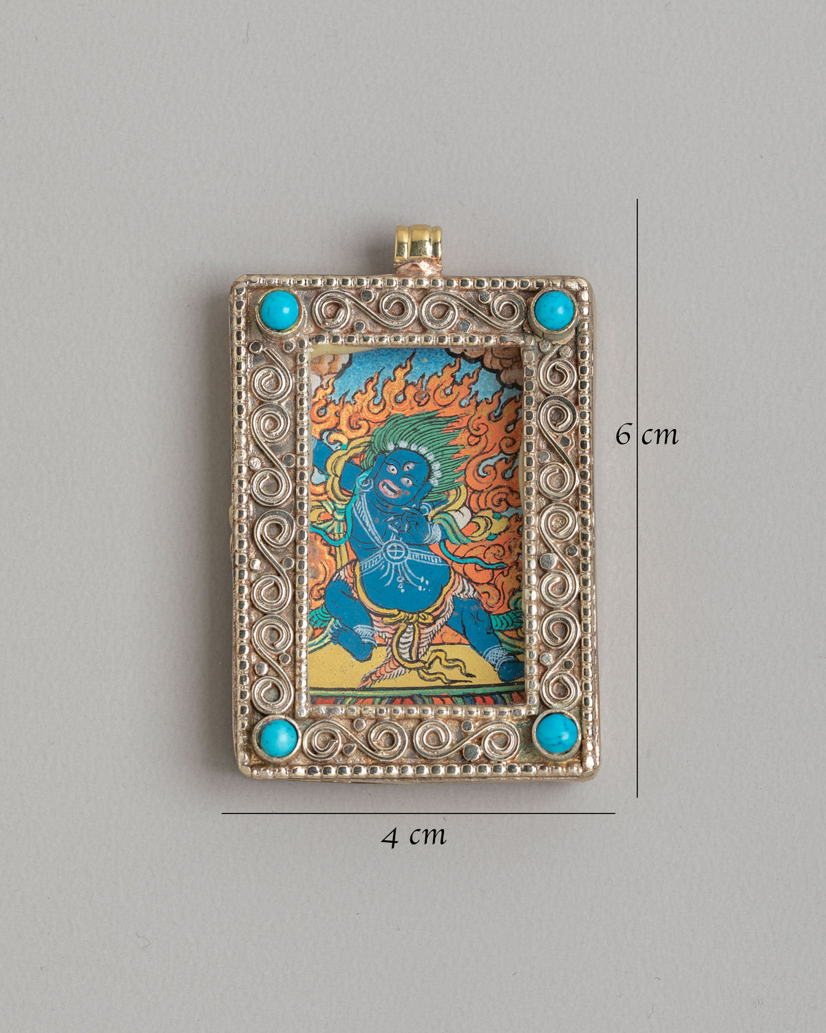 Traditional Vajrapani Sacred Amulet | Handcrafted Buddhist Locket Pendant