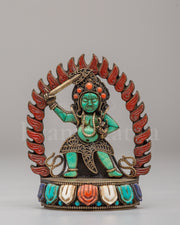 Black Manjushri Statue for Buddhist Altar