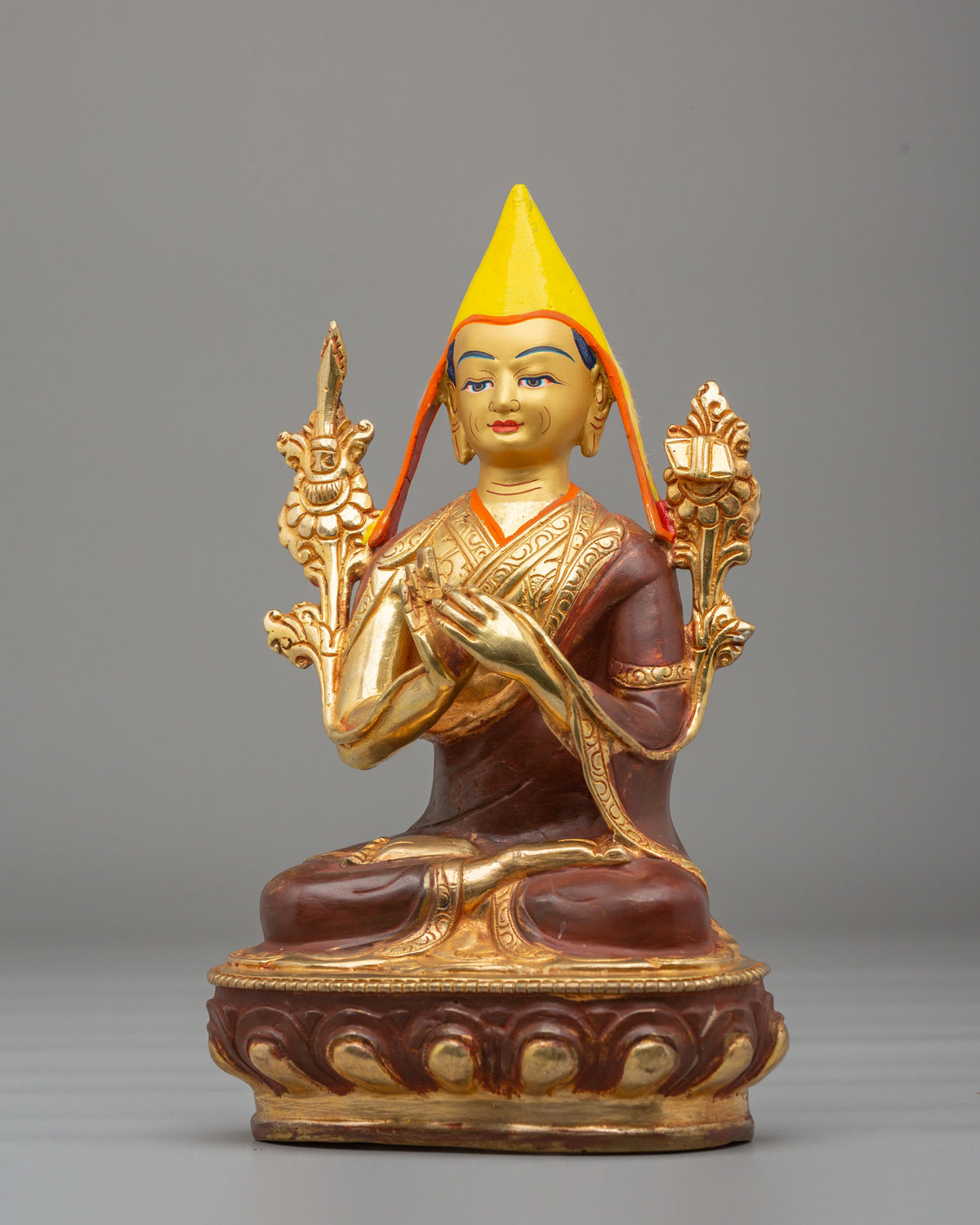Lama Je Tsongkhapa Sculpture | Himalayan Tibetan Artwork