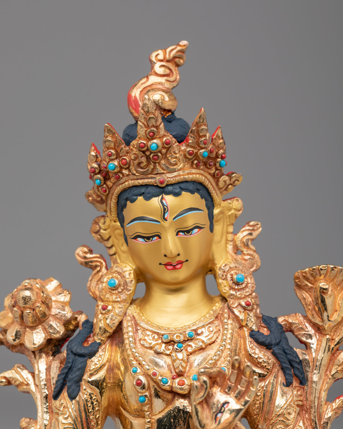 Buddhist Altar White Tara Sculpture | The Goddess of Compassion