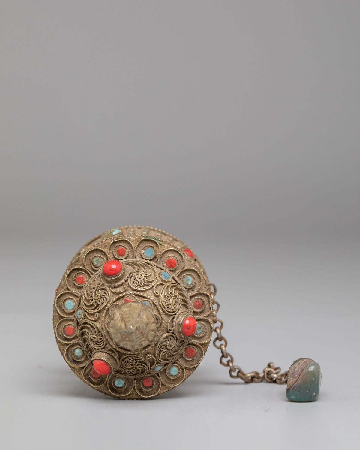 Buddhist Mani Mantra Prayer Wheel | Traditional Spiritual Decor