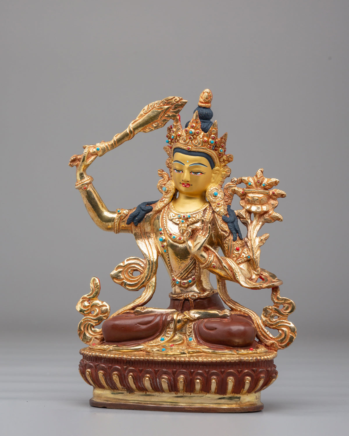 Himalayan Manjushri Buddhist Statue | Perfect for Spiritual Home Decor