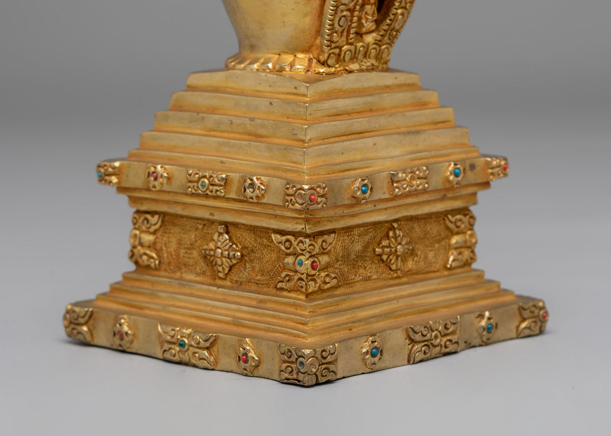 Traditional Tibetan Enlightenment Chorten | Symbolic Spiritual Monument