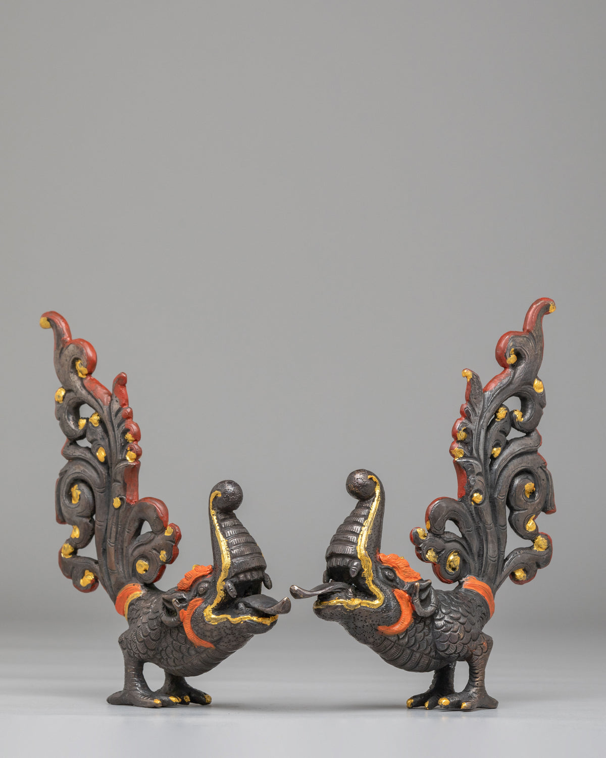 Makara Mythical Creature Statue Set | Makara Statue for Decor