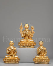 Tibetan Buddhist Tsongkhapa Statue Set