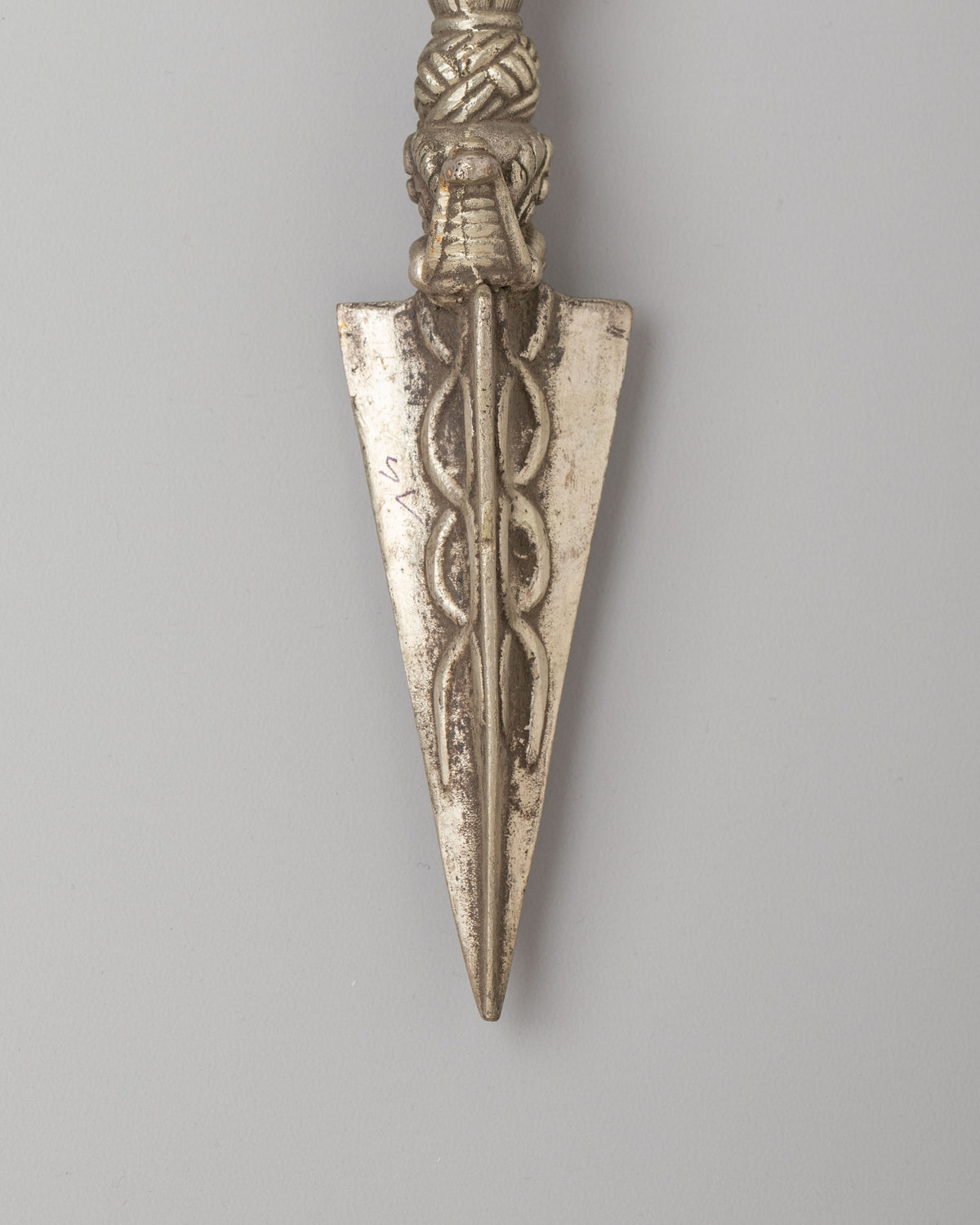 Traditional Tibetan Phurba for Altar | Silver Plated Ritual Dagger