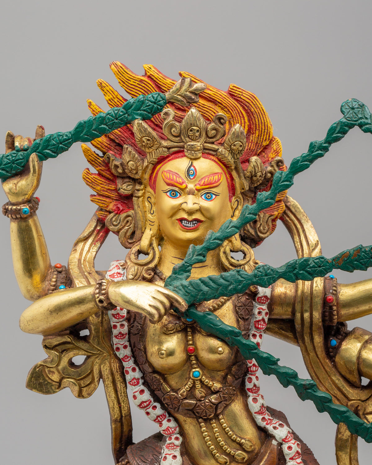 Himalayan Kurukulla Buddhist Sculpture | Tibetan Goddess of Attraction
