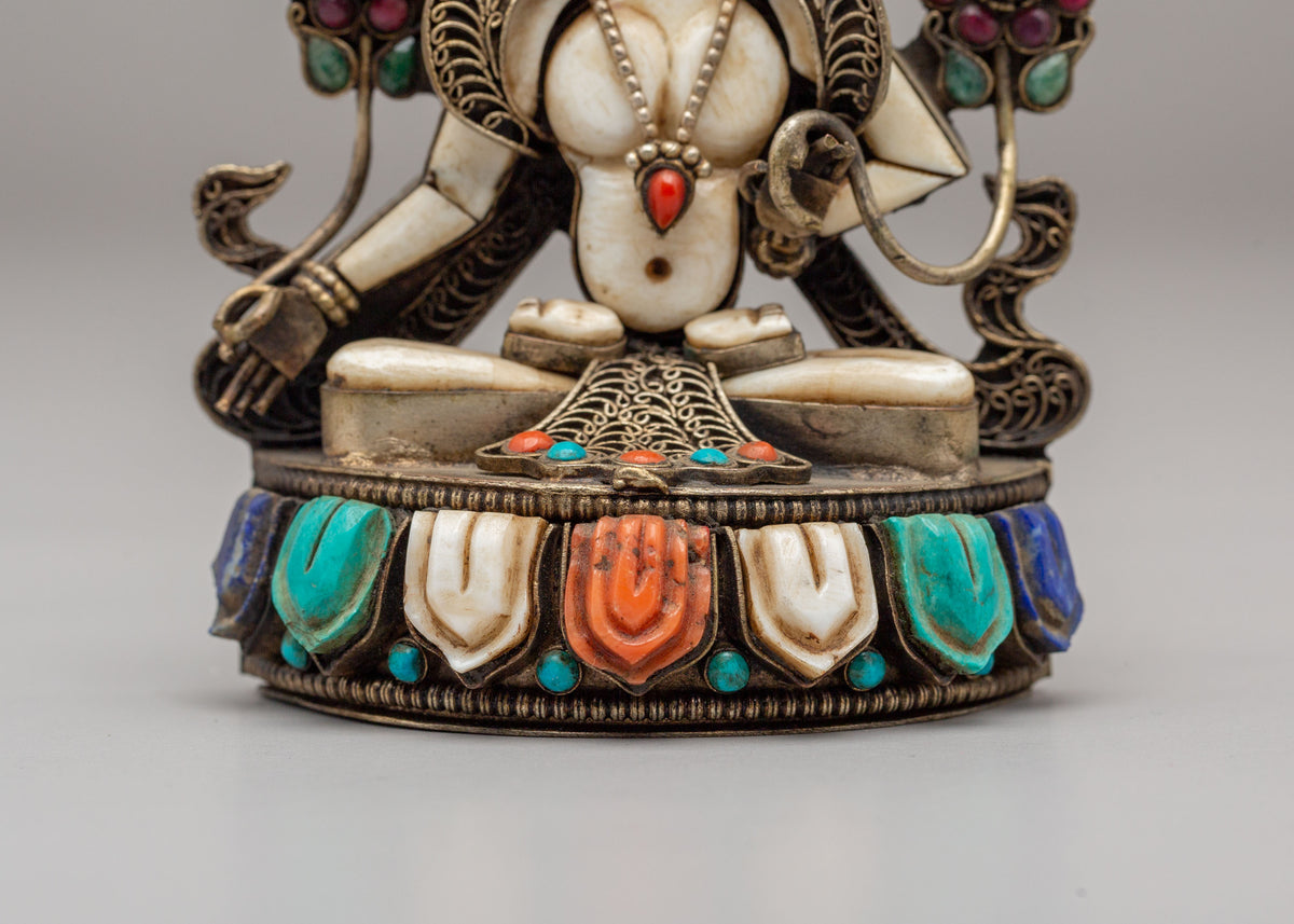 Sacred White Tara Buddhist Sculpture | Spiritual Home Decor