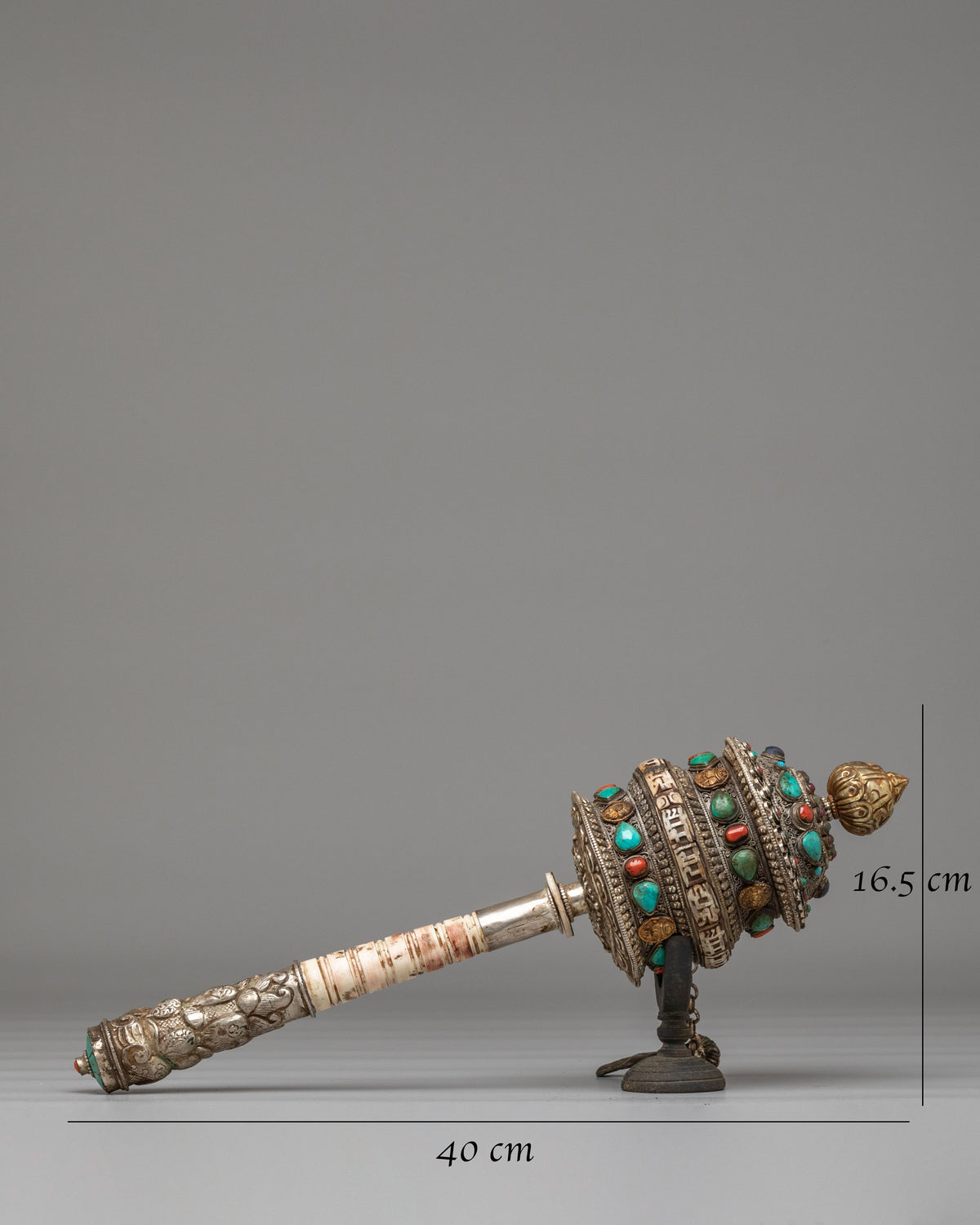 Sacred Tibetan Prayer Wheel Decor |  Symbol of Compassion and Protection