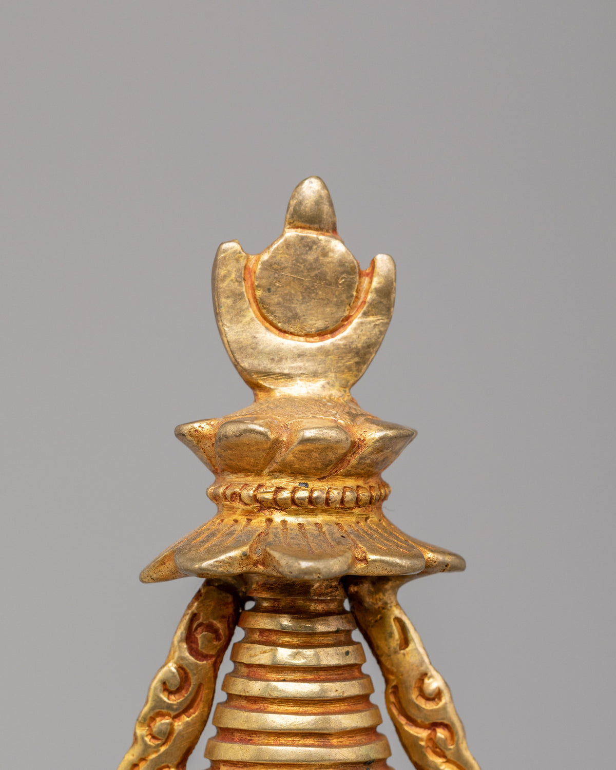 Lotus Blossom Stupa For Buddhist Altar |  Sacred Traditional  Artwork