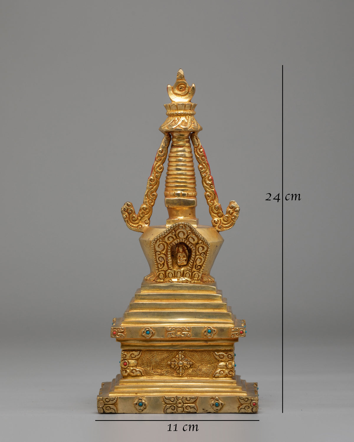 Traditional Tibetan Enlightenment Chorten | Symbolic Spiritual Monument