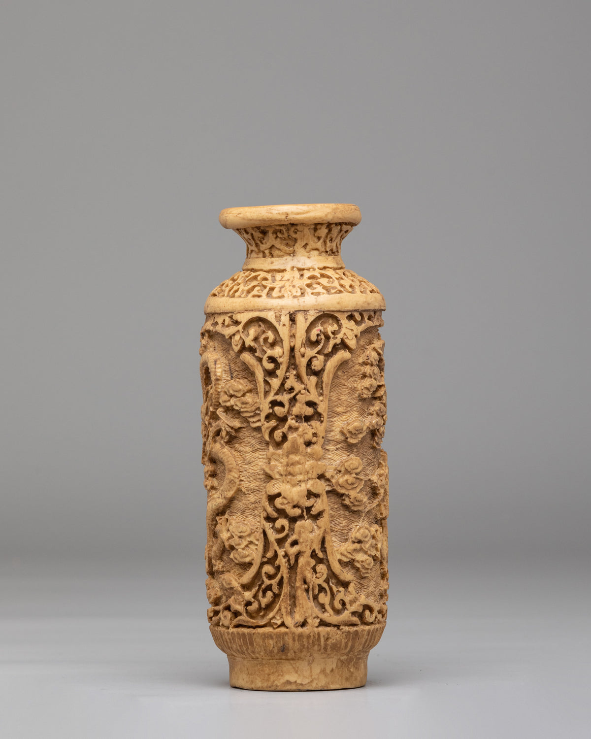 Hand-Carved Flower Vase | Hand-Carved Decorative Flower Vessel
