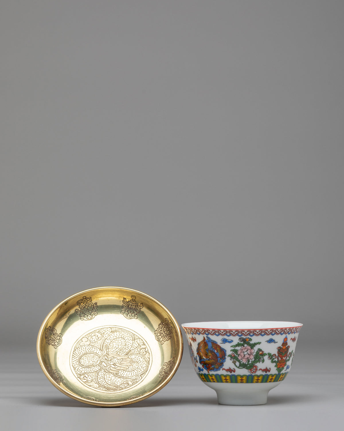 Traditional Tea Cup Holder Set | Handcrafted Himalayan Tea Pot