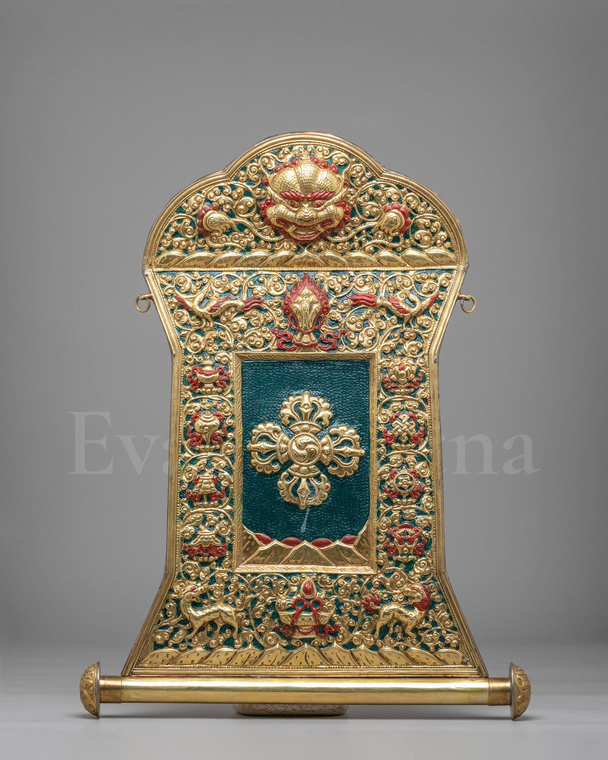 Traditional Bishwo Vajra Metal Thangka  