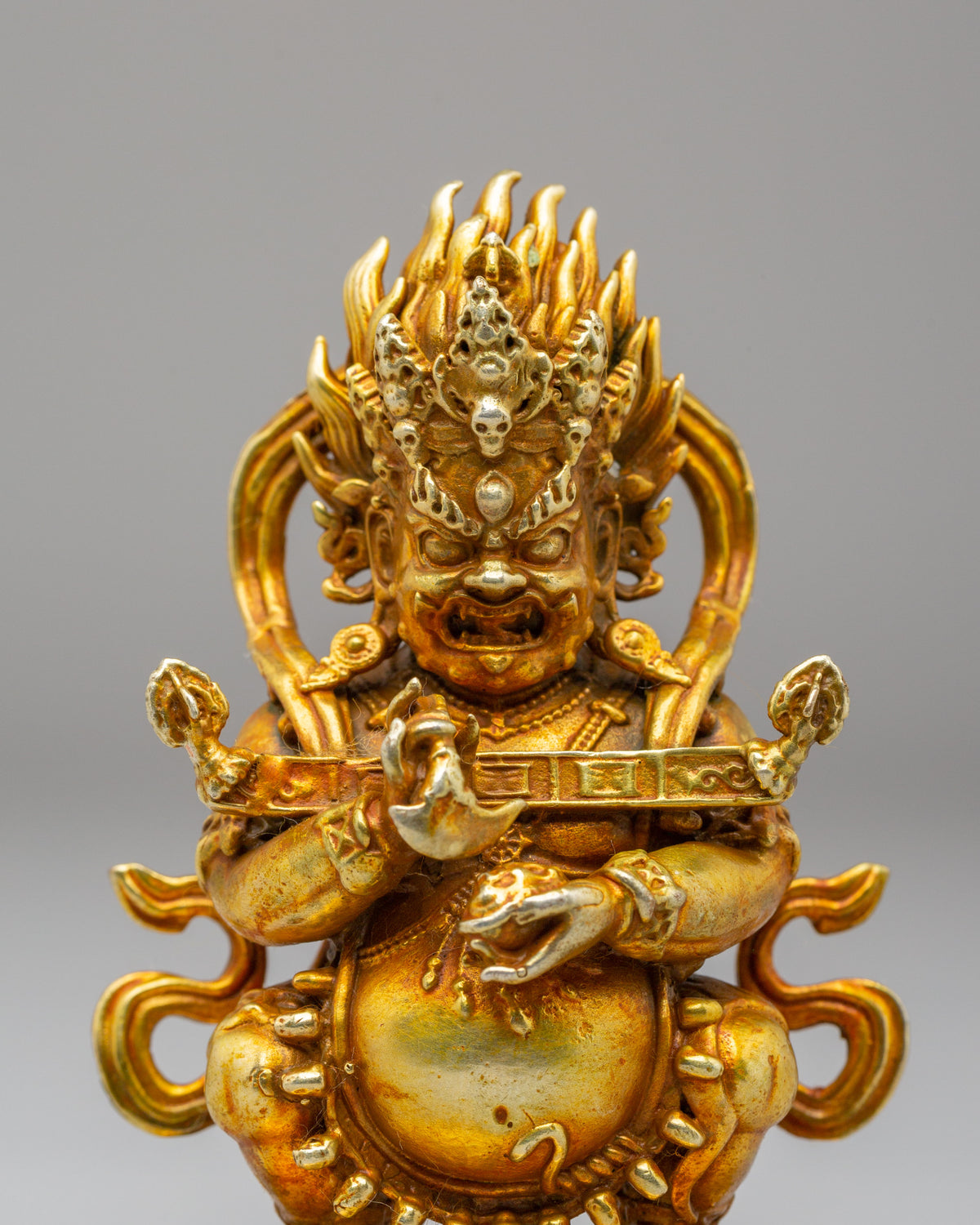 Shakya Mahakala Buddhist Protector Statue | Tibetan Wrathful Deity Figurine