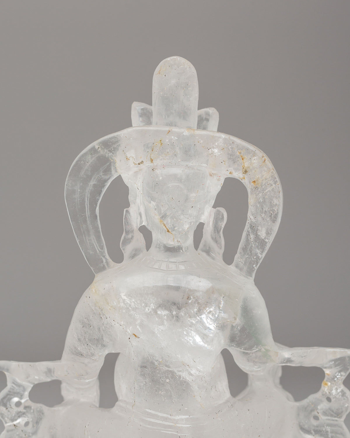 Himalayan Crystal Dzambhala Sculpture | Buddhist Wealth Deity Artwork