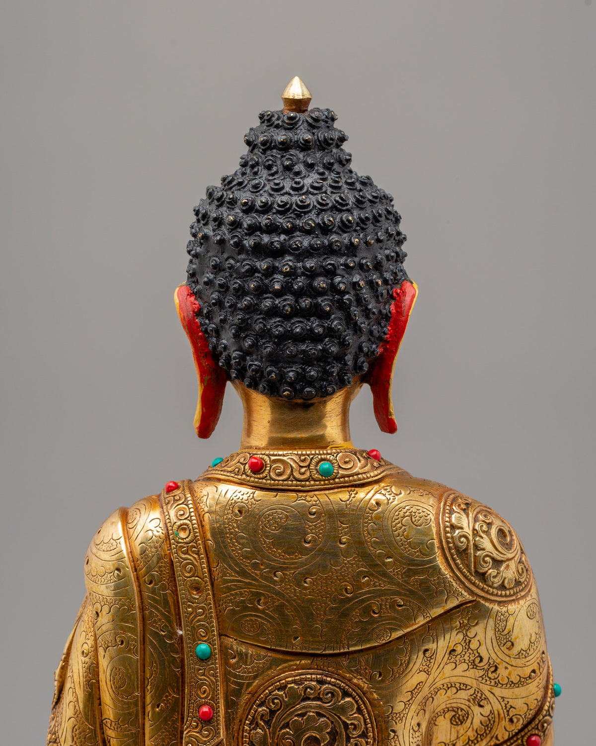 Tibetan Amitabha Buddha Sukhavati Statue | Handcrafted Tibetan Artwork