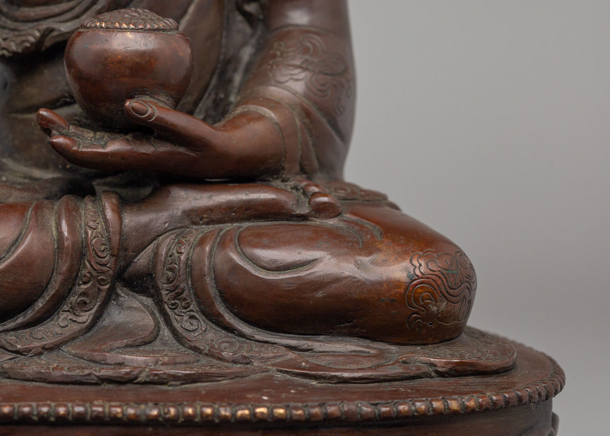 Buddha Shakyamuni with Disciples Statue | Garuda Makara Throne