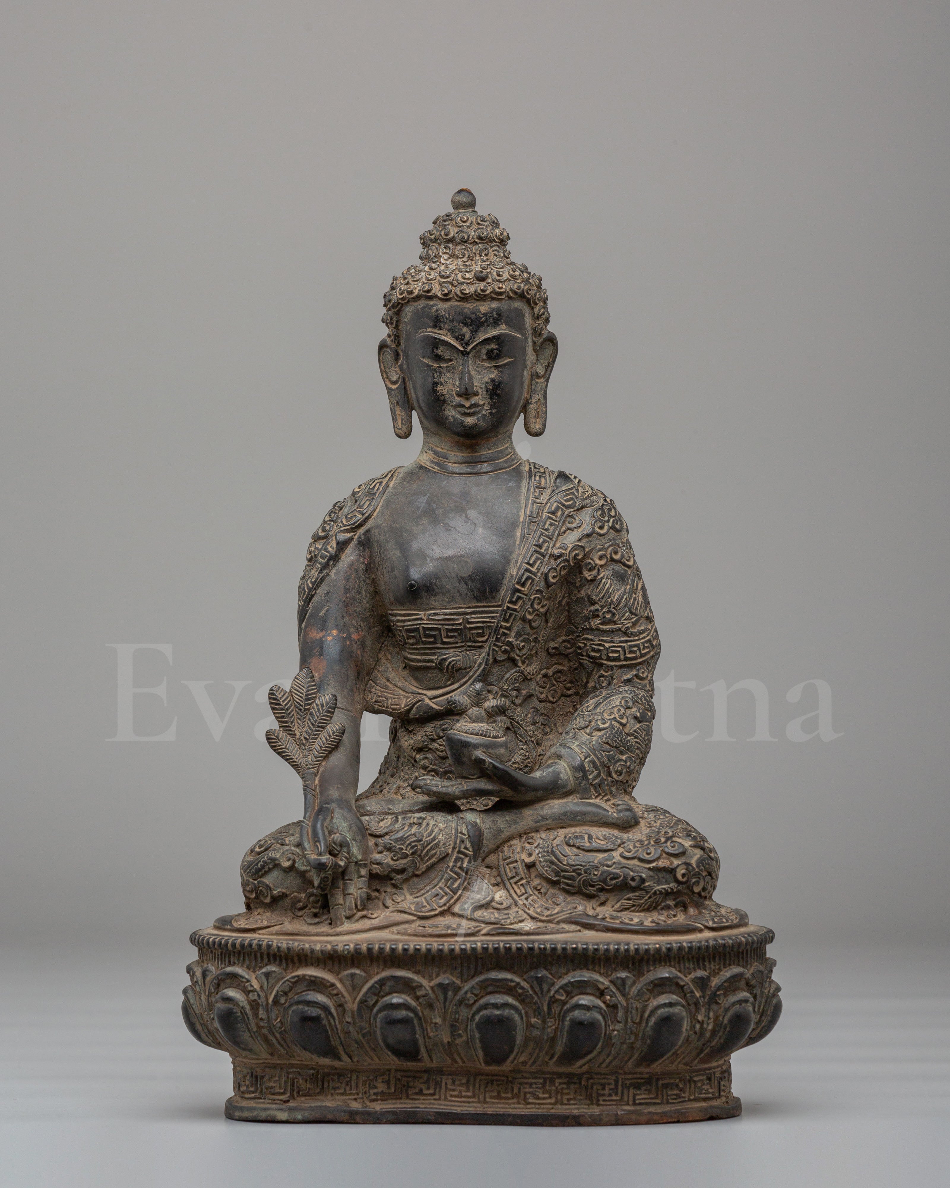 Tibetan Medicine Buddha Spiritual Statue 