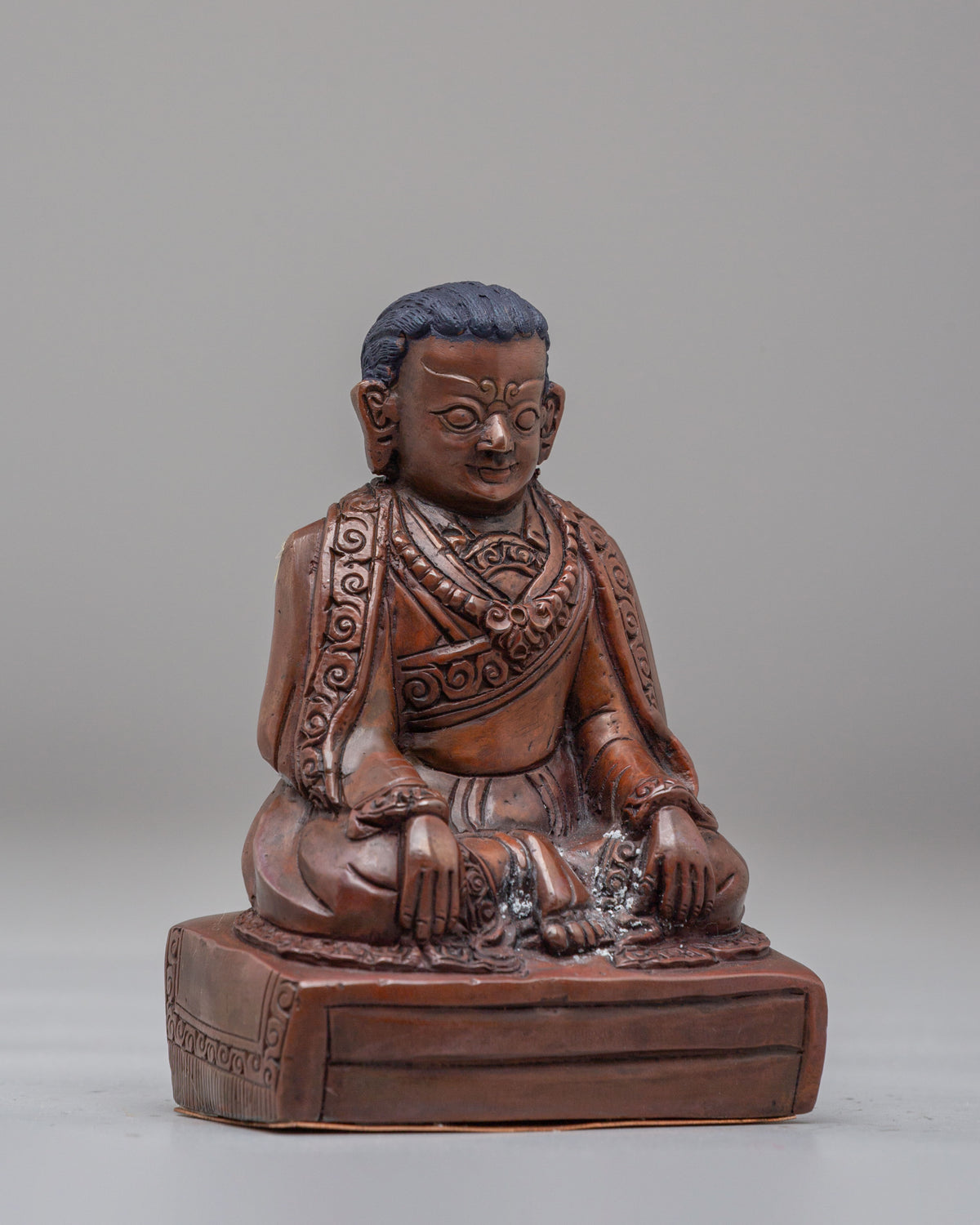 Buddhist Master Gampopa Sculpture | Handmade Tibetan Artwork