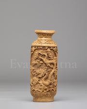 Hand-Carved Flower Vase