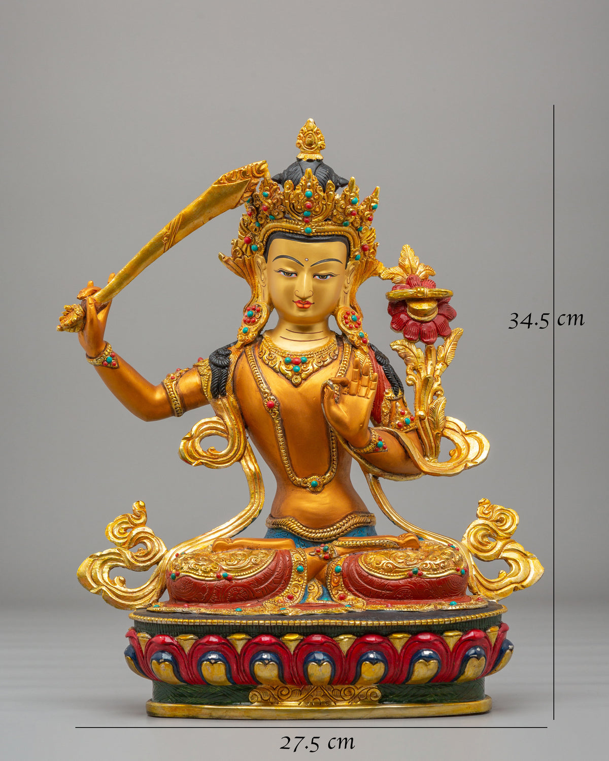 Handcrafted Manjushri Wisdom Statue | Symbol of Wisdom and Enlightenment