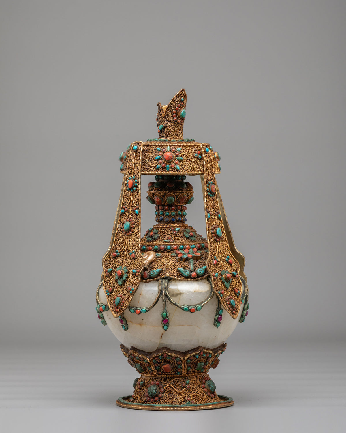 Buddhist Longevity Ritual Vase | Perfect for Altar and Meditation