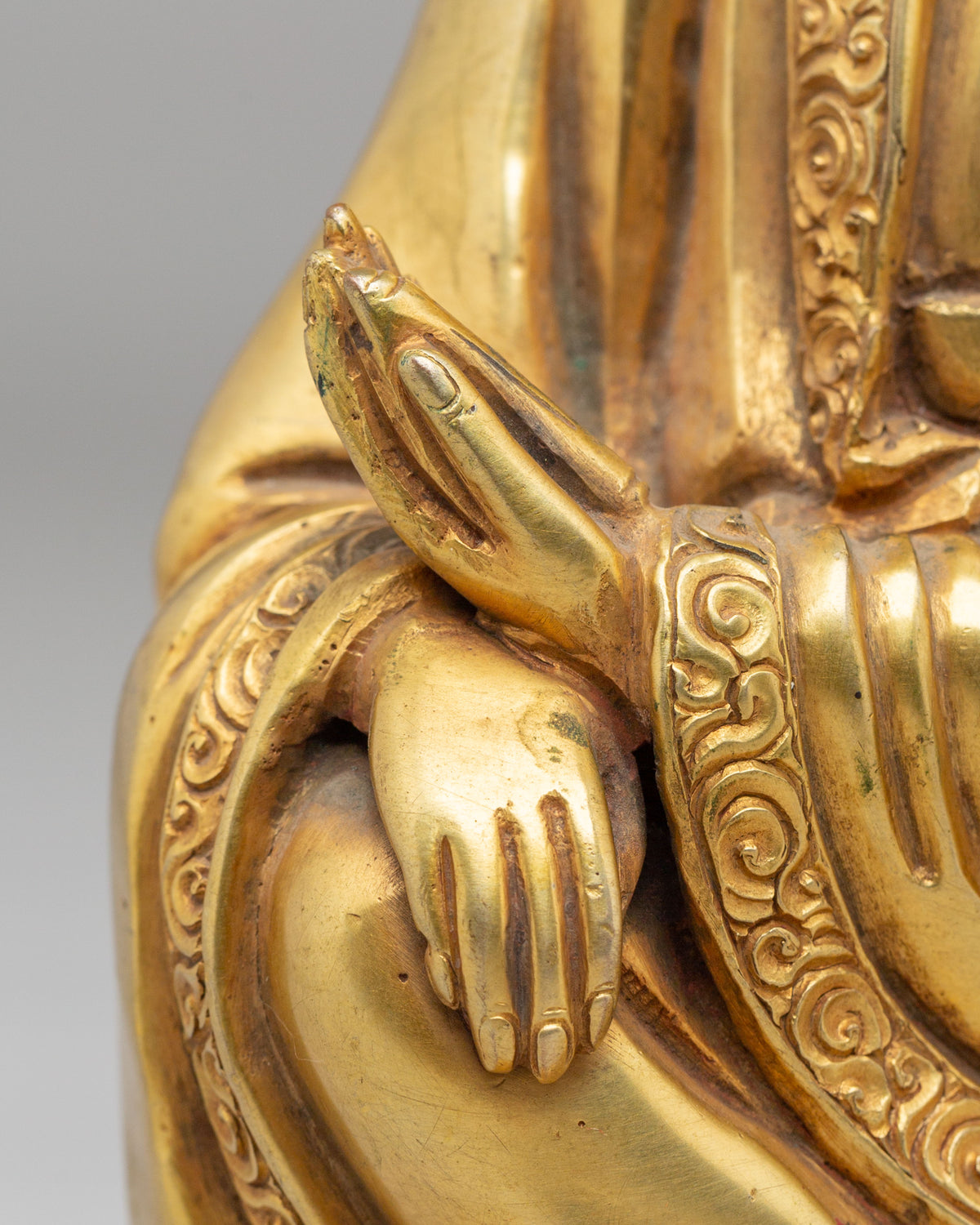 Buddhist Shrine Guanyin Sculpture | Gold Plated Buddhist Artwork