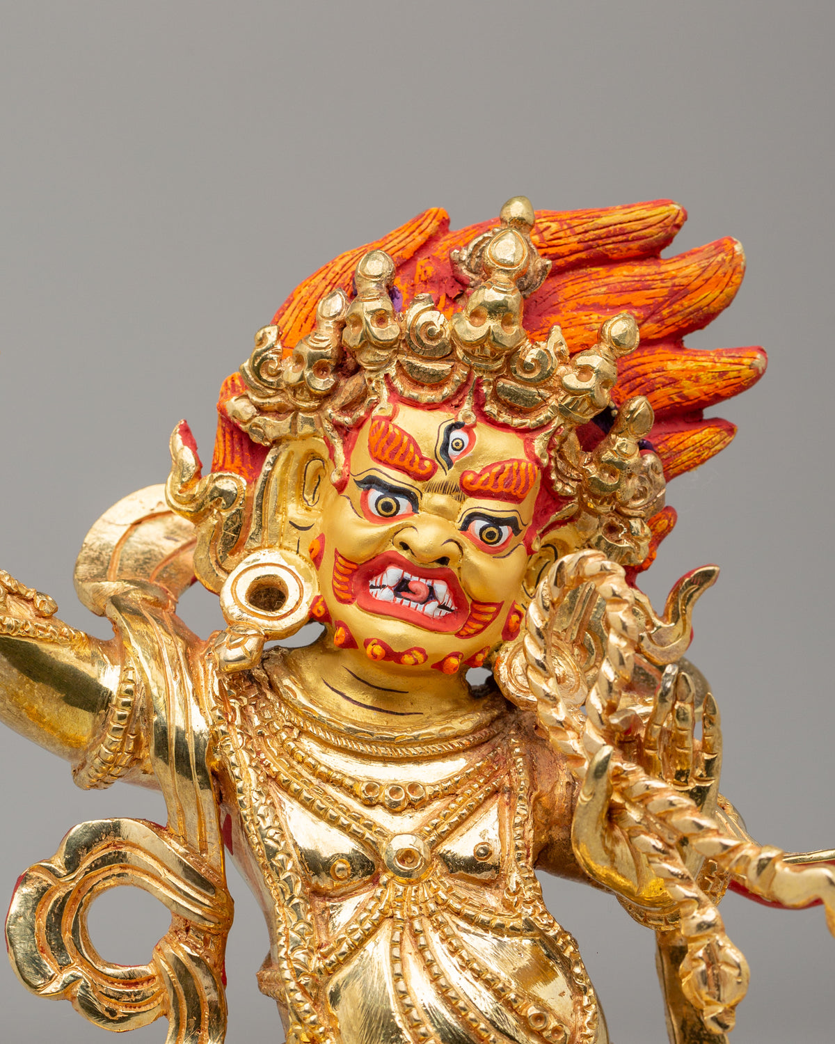 Buddhist Vajrapani Sculpture | Spiritual Protector Art