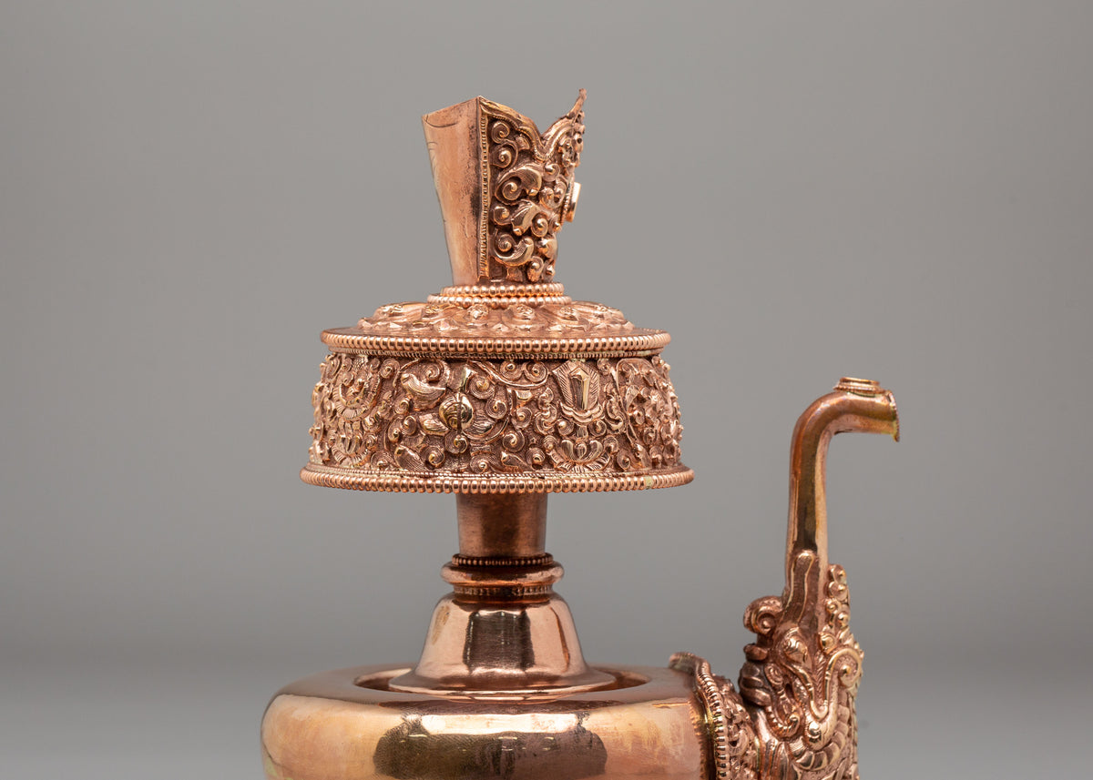 Buddhist Shrine Bhumba Set | Handcrafted Copper Ritual Vessels