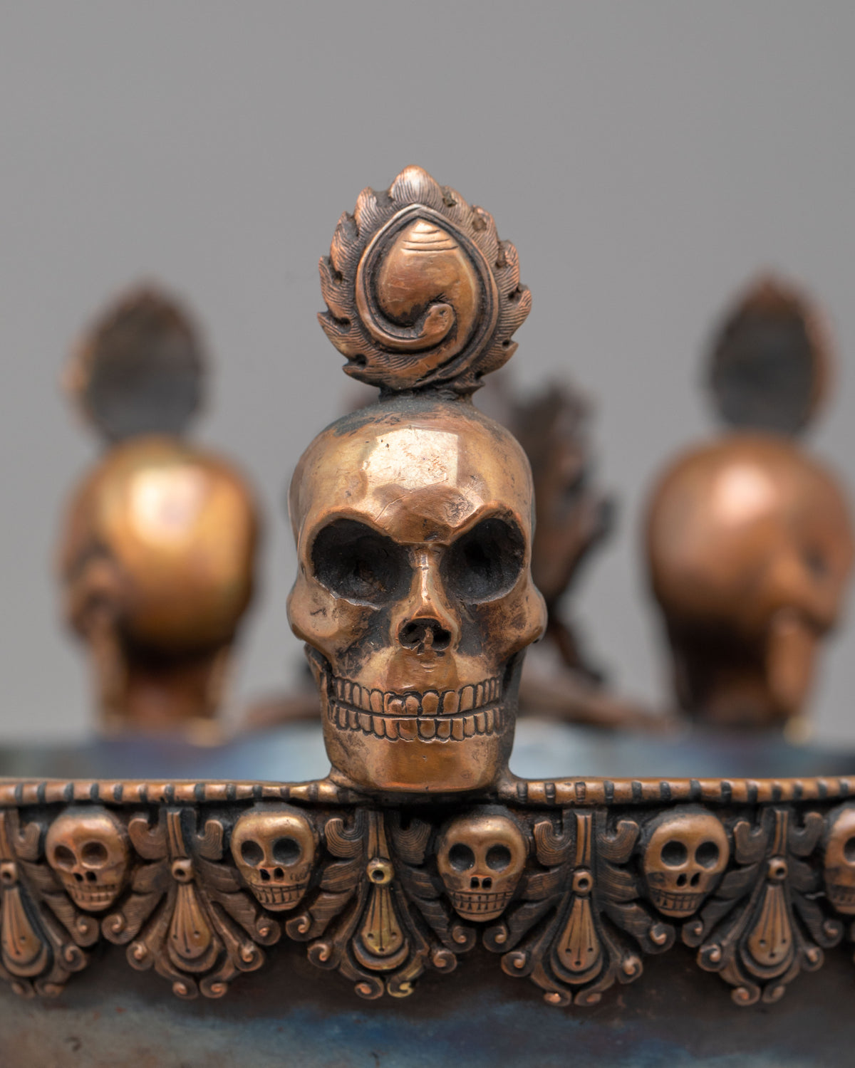 Himalayan Ritual Kapala With Stand | Traditional Skull Cup
