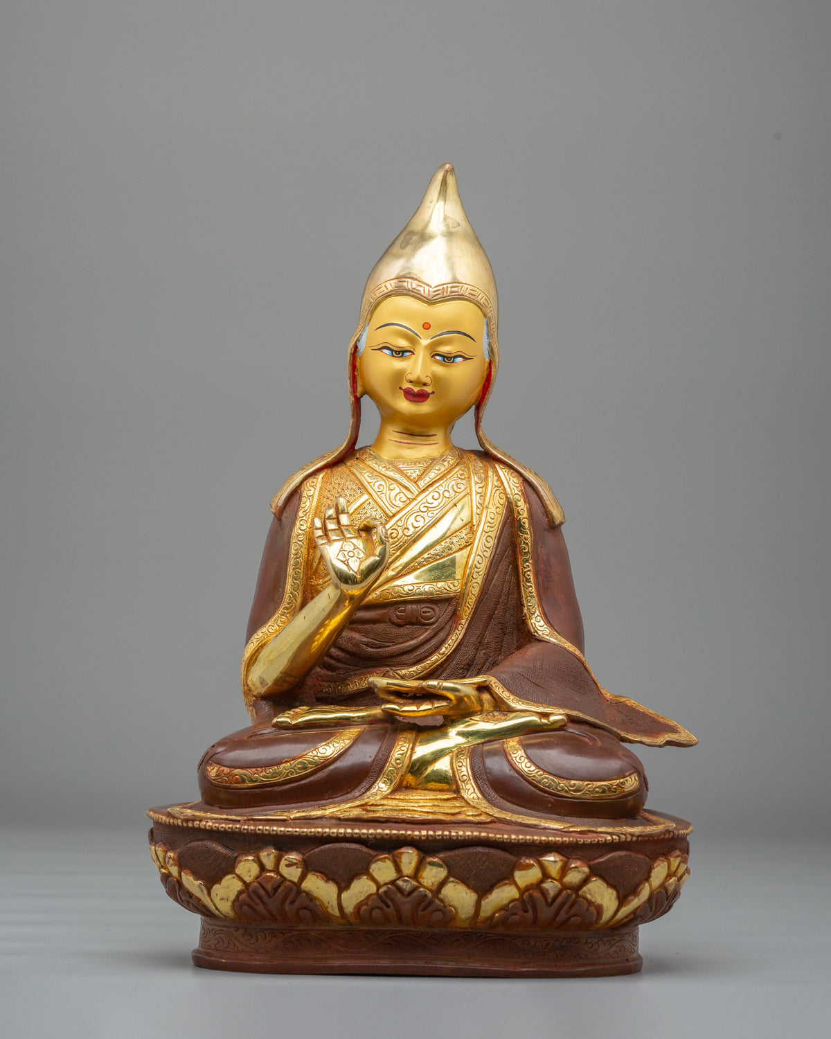 Tsongkhapa Buddhist Sculpture Set | Gelug Buddhist Masters